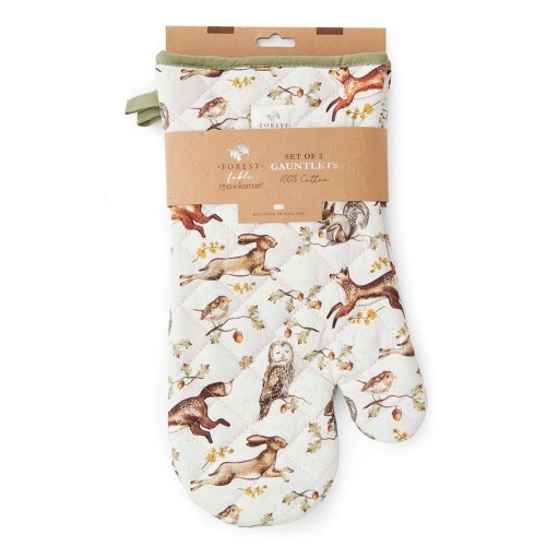 Set de mănuși de bucătărie 2 buc. din bumbac Forest Fable – Cooksmart ®