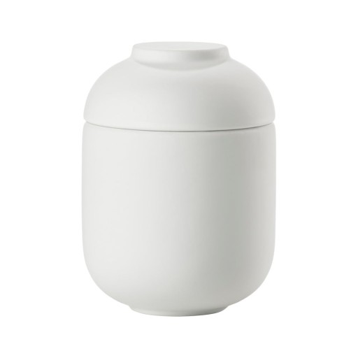 Organizator de baie alb pentru dischete demachiante din gresie ceramică Sensu – Zone