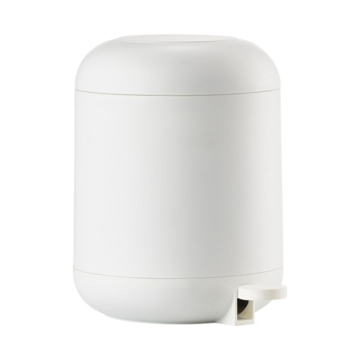Coș de gunoi alb cu pedală din plastic 4 l Sensu – Zone