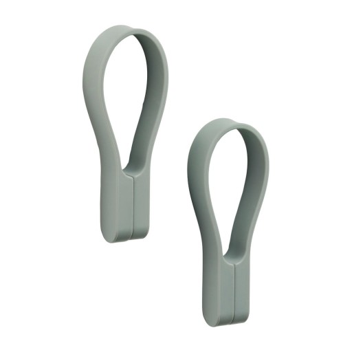 Clipsuri pentru prosoape verde prăfuit 2 buc. din silicon Loop – Zone