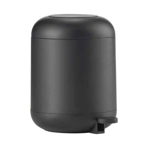 Coș de gunoi negru cu pedală din plastic 4 l Sensu – Zone