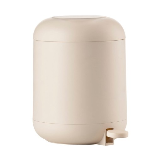 Coș de gunoi bej cu pedală din plastic 4 l Sensu – Zone
