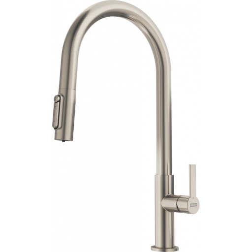 Baterie bucatarie 3 cai Franke Maris Clear Water cu dus extractibil Inox