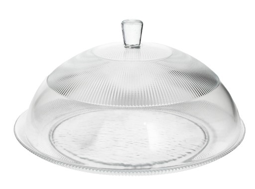 Platou tort cu capac Clear, Tognana, 33x18 cm, sticla, transparent