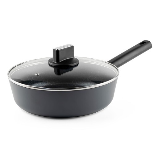 Tigaie adanca cu capac Regina, Luigi Ferrero, 26x7.4 cm, 1.9 L, aluminiu forjat