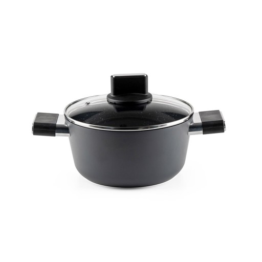 Oala cu capac Regina, Luigi Ferrero, 20x10 cm, 2.5 L, aluminiu forjat