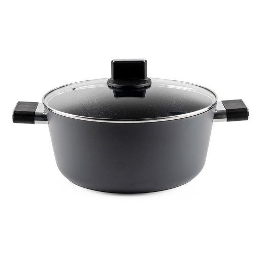 Oala cu capac Regina, Luigi Ferrero, 28x12.5 cm, 6.5 L, aluminiu forjat