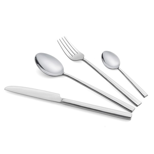 Set tacamuri 24 piese Rome, Luigi Ferrero, inox 18/10, argintiu