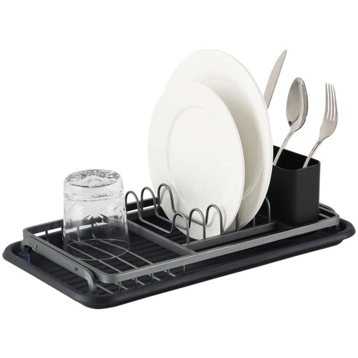 Scurgator de vase cu suport tacamuri FR-3821A, Luigi Ferrero, 42x23x12 cm, aluminiu rezistent la rugina