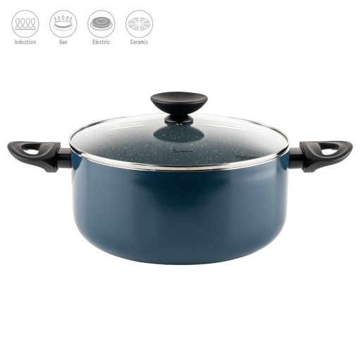 Oala cu capac Prima, Luigi Ferrero, 26x12 cm, 5.8 L, aluminiu presat