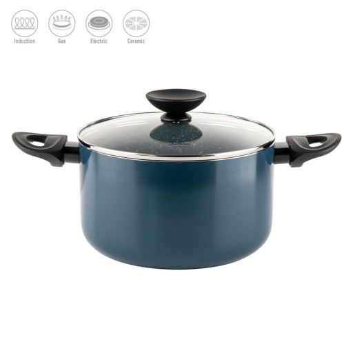 Oala cu capac Prima, Luigi Ferrero, 22x13 cm, 4.5 cm, aluminiu presat