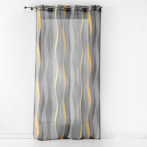 Perdea gri din voal 140x240 cm Ondulys – douceur d'intérieur