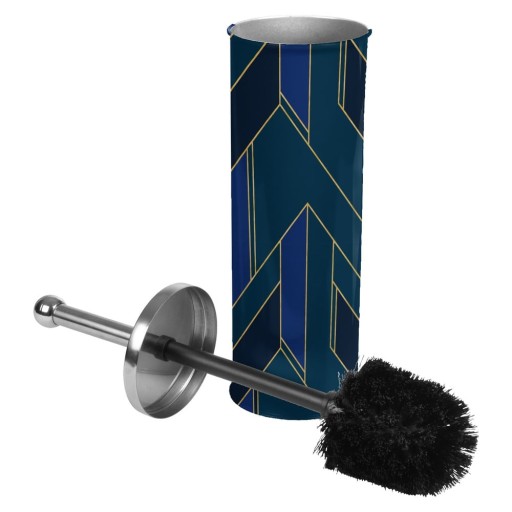 Perie de WC albastru-închis din metal Achille – douceur d'intérieur