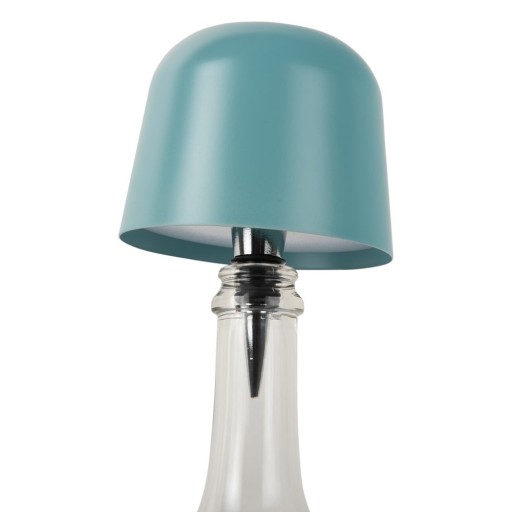 Veioză albastră LED sticlă cu abajur din metal (înălțime 13 cm) Cone Hat LED – Leitmotiv