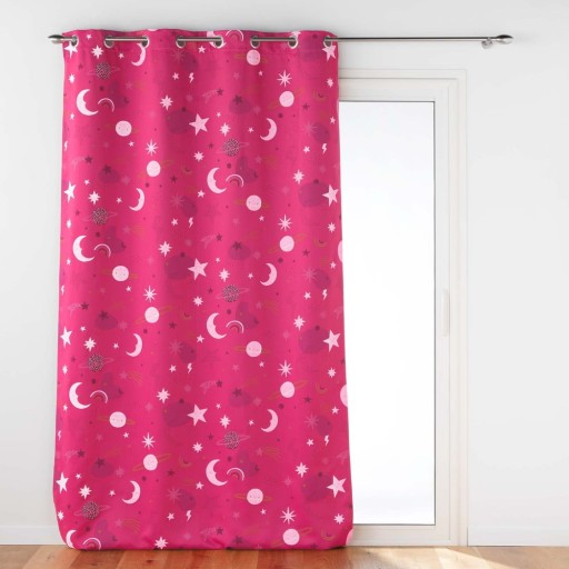 Draperie pentru copii roz blackout 140x260 cm Moonlight – douceur d'intérieur