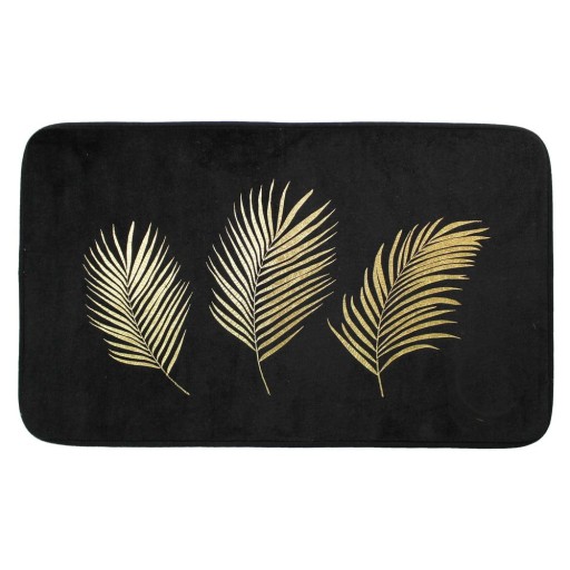 Covoraș de baie negru-auriu 45x75 cm Orbella – douceur d'intérieur