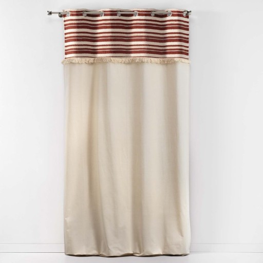 Draperie cărămizie-în culoare naturală din bumbac 140x240 cm Atlas – douceur d'intérieur