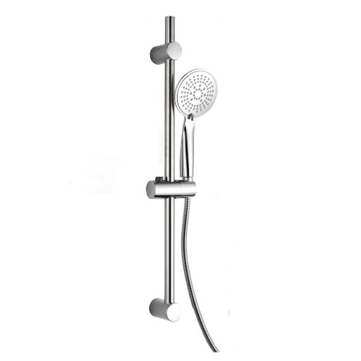 Set de duș argintiu mat din plastic 70 cm cu duș de mână Hydro – douceur d'intérieur