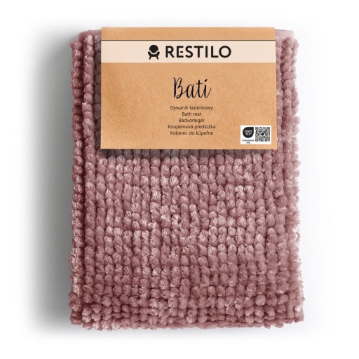 Covoraș de baie roz 70x120 cm Bati – Restilo