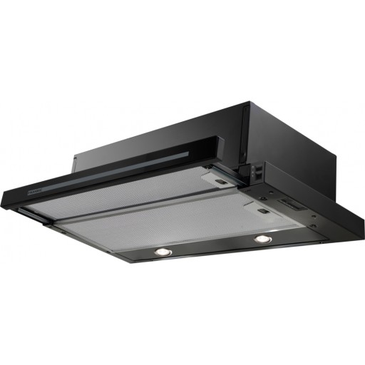 Hota telescopica incorporabila Franke Smart FSM 601 BK GL  2   60 cm  max 380 mc/h  Cristallo Nero