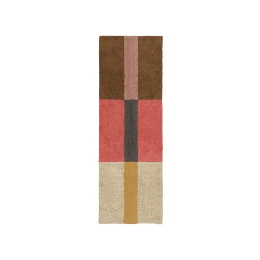 Covor tip traversă țesut manual din lână 80x230 cm Chroma Spiced Coral – Lorena Canals