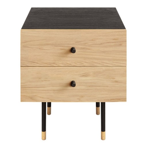 Noptieră în culoare naturală cu aspect de lemn de stejar Jugend – Woodman