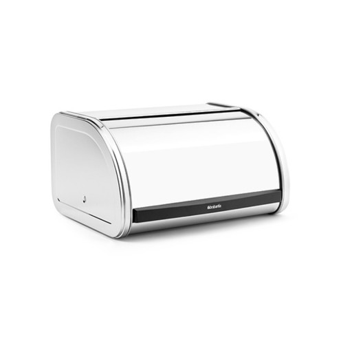Cutie pentru paine, Brabantia, Roll Top Brilliant, 31.6x26.5x17.3 cm, otel, argintiu lucios
