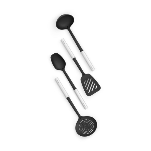 Set 4 ustensile de bucatarie, Brabantia, Profile Non-Stick, 11.6x11.6x35 cm, inox, argintiu