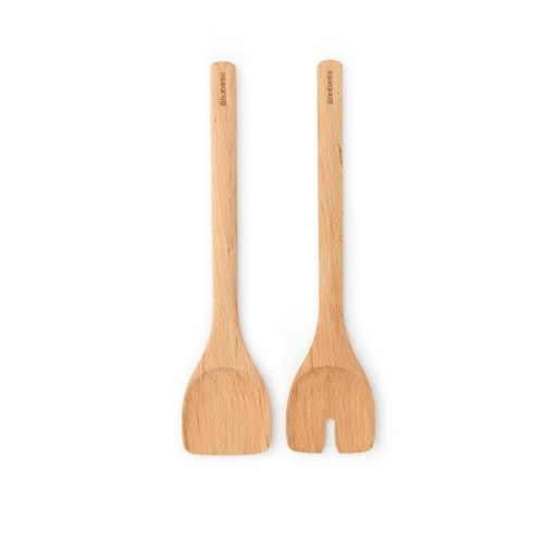 Set 2 ustensile salata, Brabantia, Profile, 30.4x7x2.5 cm, lemn, natural