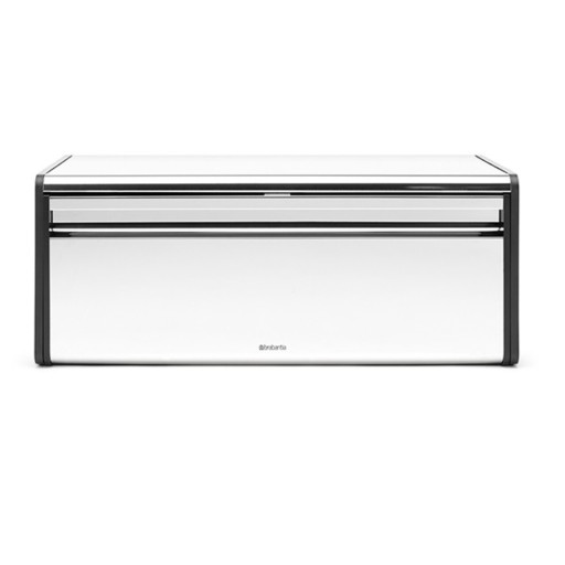 Cutie pentru paine, Brabantia, Fall Front Brilliant, 46.5x25x18.7 cm, otel, argintiu lucios/negru