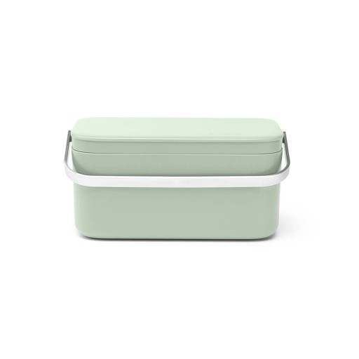 Recipient colectare resturi alimentare, Brabantia, SinkSide Waste Box, 22.1x12.7x10.7 cm, plastic/inox, verde jad
