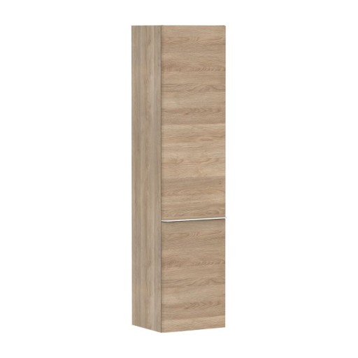 Dulap inalt suspendat Hansgrohe Xelu Q cu usa orientare stanga  40x35x165cm  stejar natur  maner alb mat