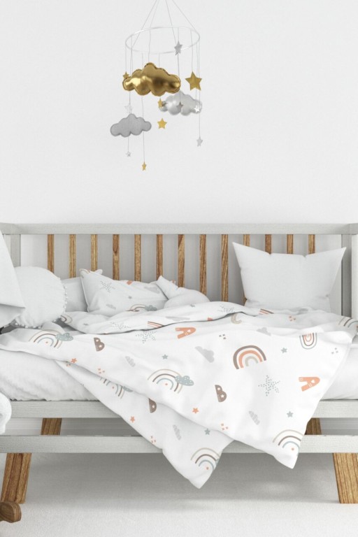 Lenjerie de pat pentru copii, Abc, Wheeppo, Bumbac Ranforce