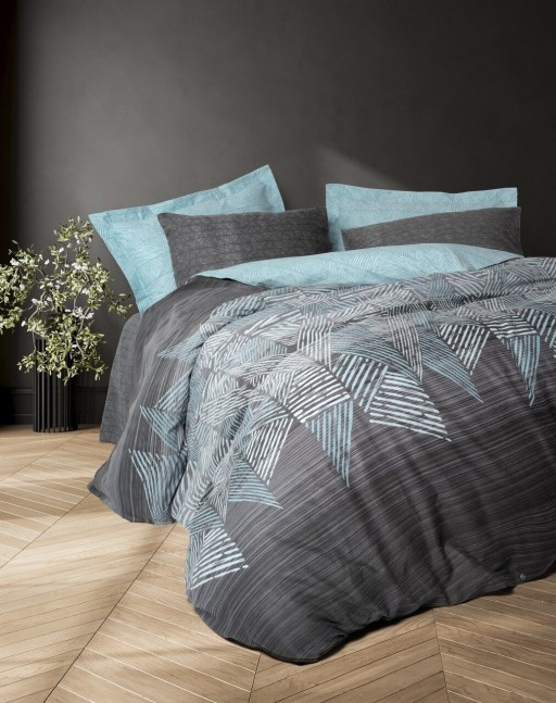 Lenjerie de pat pentru o persoana, L&#039;essentiel Maison, Arel, Antracit