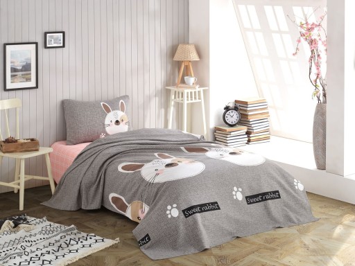 Set cuvertura pique Single, Tavşancık, Eponj Home, Bumbac