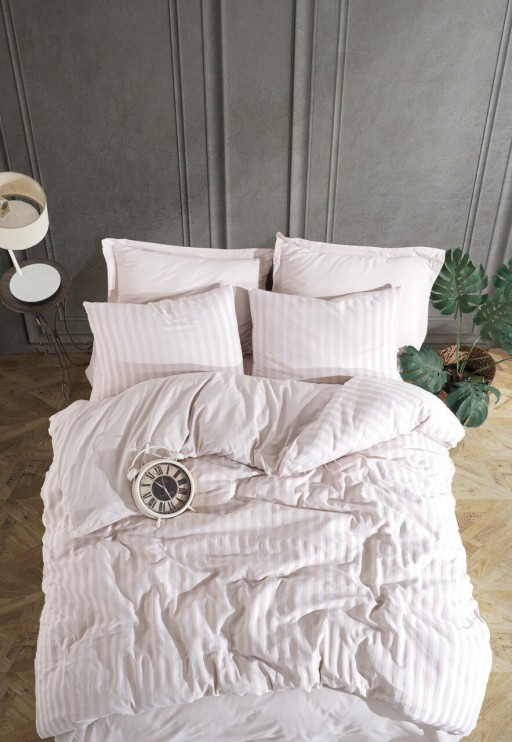 Lenjerie de pat dubla, Road Potlu - Beige, EnLora Home, Bumbac;Poliester