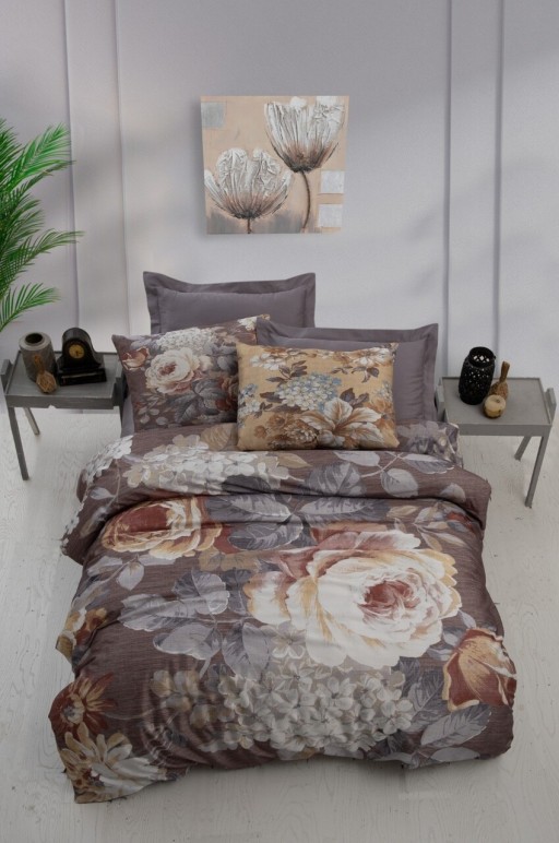 Lenjerie de pat dubla 3 piese, 469, Pearl Home, Poliester Satinat