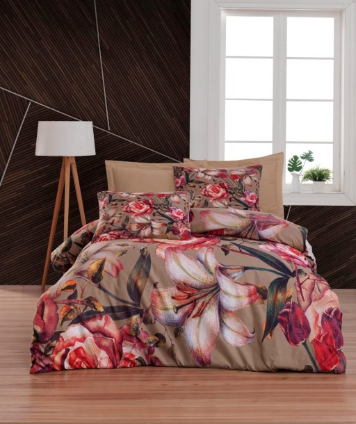 Lenjerie de pat dubla 3 piese, 470, Pearl Home, Poliester Satinat