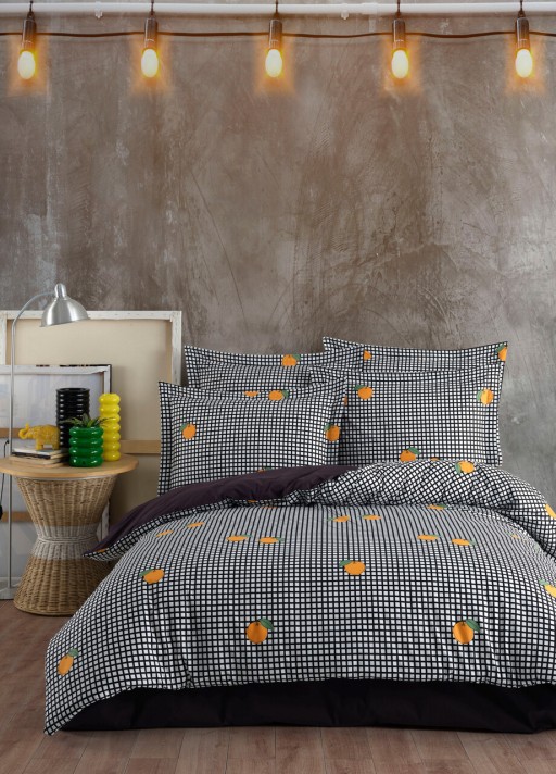 Lenjerie de pat dubla, Naranja, Primacasa by Türkiz, Bumbac Ranforce