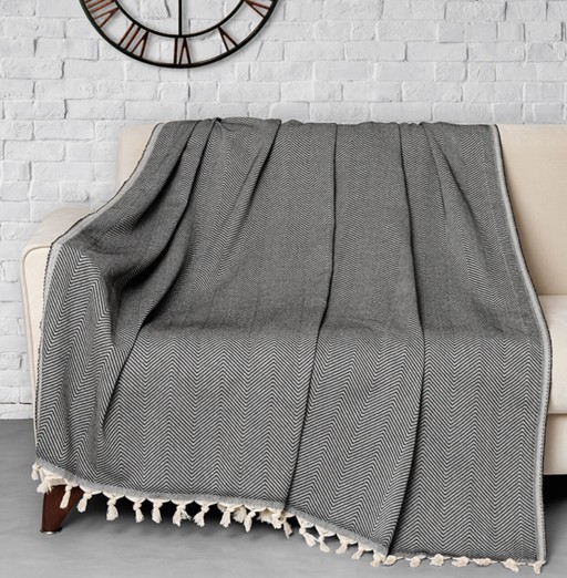 Cuvertura de pat, Trendy - Black (230), DC Home, Bumbac