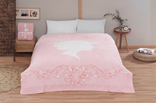 Patura Double, Cotton Belinda - Pink, Dinarsu, 60% bumbac/30% acril/10% poliester