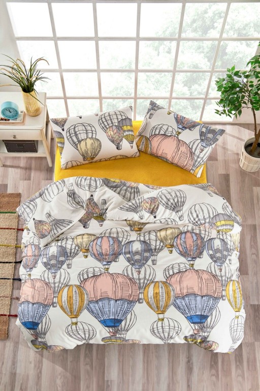 Lenjerie de pat dubla, Cappadocia, Tabu Home, 65% bumbac/35% poliester