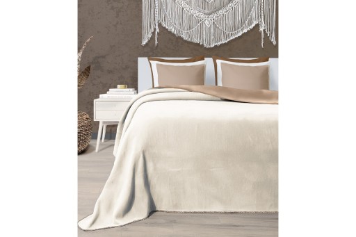 Patura Single, Twin - Brown, Cream, Elliott, 60% bumbac/33% acril/7% poliester