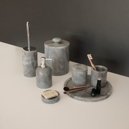 Set de baie, Arte Del Marmo, MAR07100206D, Marmura Verona gri, Gri