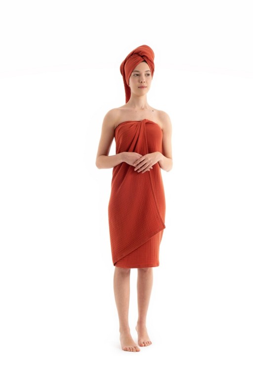 Set prosoape, DC Home, Muslin, Bumbac, Caramiziu