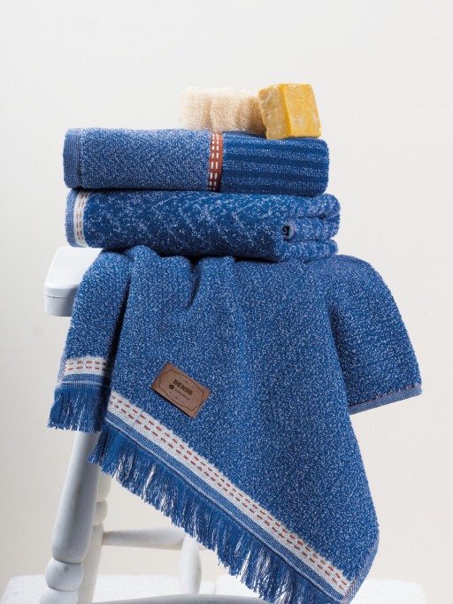 Set prosoape, Cotton Box, Denim, Bumbac/Poliester, Albastru