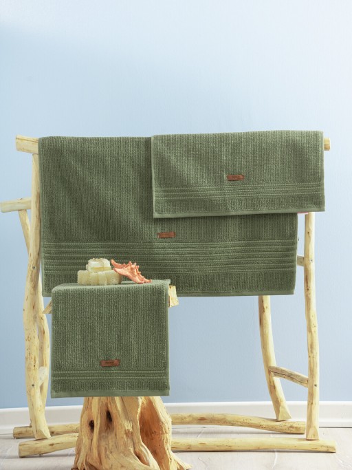 Set prosoape, Cotton Box, Wellness, Bumbac, Verde