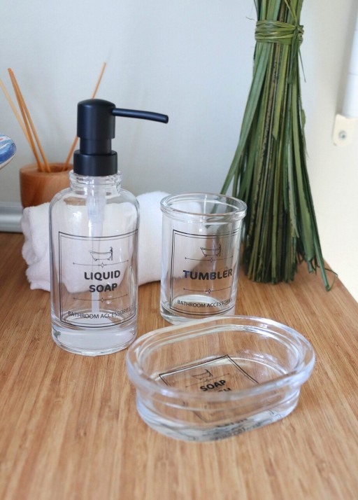 Set de baie, Mia, Sbn0021, Sticla, Transparent