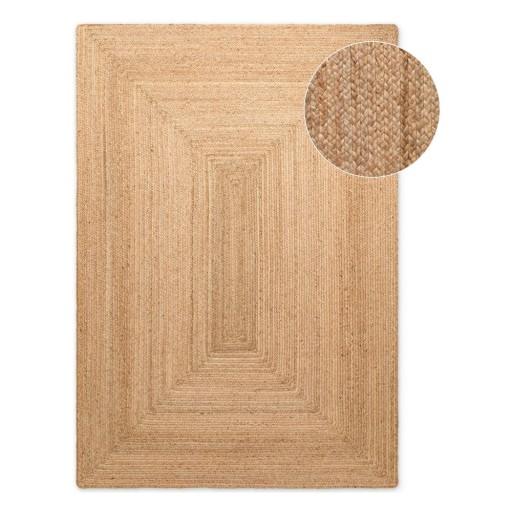 Covor în culoare naturală reversibil, țesut manual din iută 60x90 cm Sharmila Natural Brown – Hanse Home