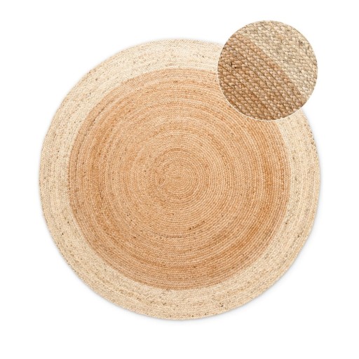 Covor în culoare naturală reversibil, țesut manual rotund din iută ø 160 cm Jutta Gold – Hanse Home